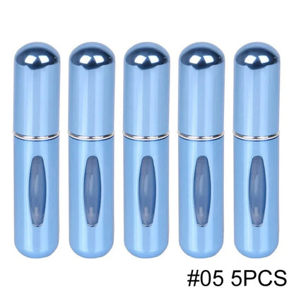 5ml Portable Refillable Spray Bottle Plastic liner Perfume Atomizer Mini Sample Bottle For Cosmetics Travel Empty Container