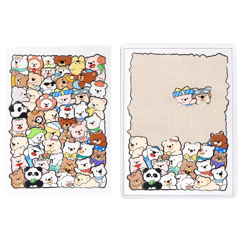 Wooden Animal Puzzle – 50 Piece Irregular Educational Jigsaw
