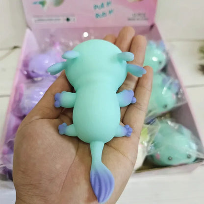 Axolotl Squishy Toy – Cute Slow Rising Squeeze Ball