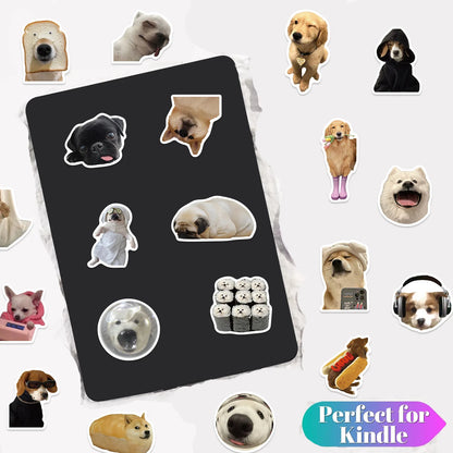 100/200Pcs Funny Kawaii Cat Stickers Animal Dog Laptop Scrapbook Decoration Decals Stationery Waterproof Graffiti Sticker Kids