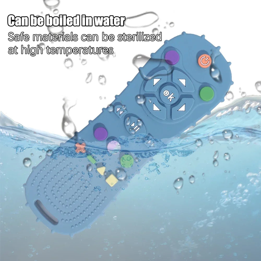 Silicone Baby Teether TV Remote Shape Soothing Sensory Toy