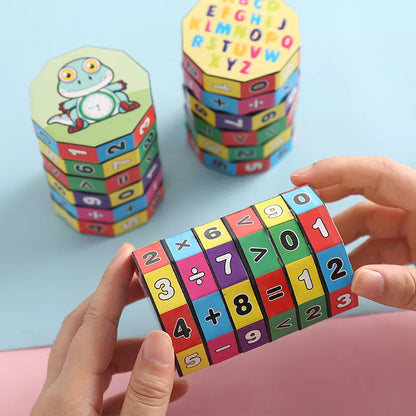 Math Cube Toy – Montessori Arithmetic Counting & Learning Puzzle
