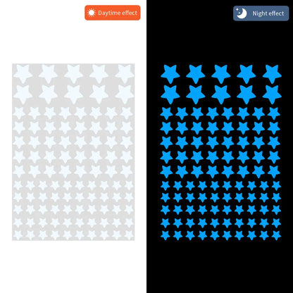 100 Glow in the Dark Star Stickers for Kids Rooms