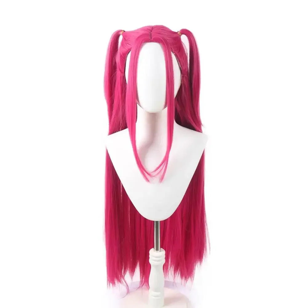 Purple Braided Children's Wig – Long Ponytail Costume Wig