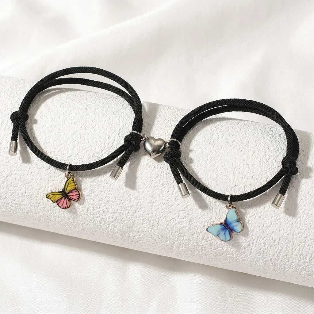 Sun Moon Couple Bracelets, Luminous Matching Rope Bracelets for Couples