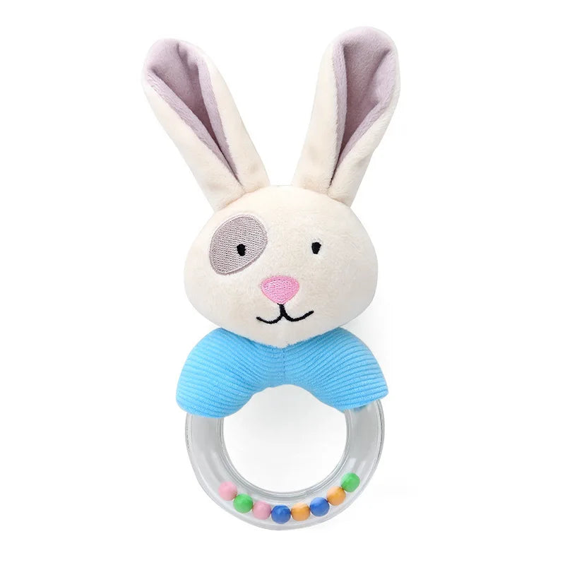 Baby Hanging Rattle – Plush Animal Sensory Toy for Stroller & Crib
