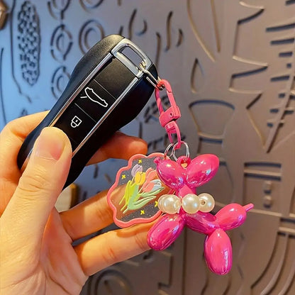 Acrylic Keychain Stylish Key Ring Car Accessory Gift for Men & Women