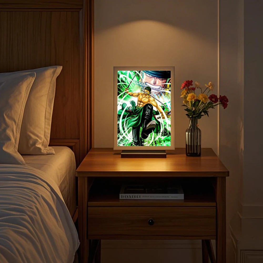 Anime Light Painting Photo Frame with 3-Color LED Night Light