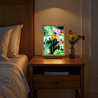 Anime Light Painting Photo Frame with 3-Color LED Night Light