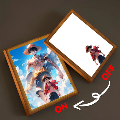 Anime Light Painting Photo Frame with 3-Color LED Night Light