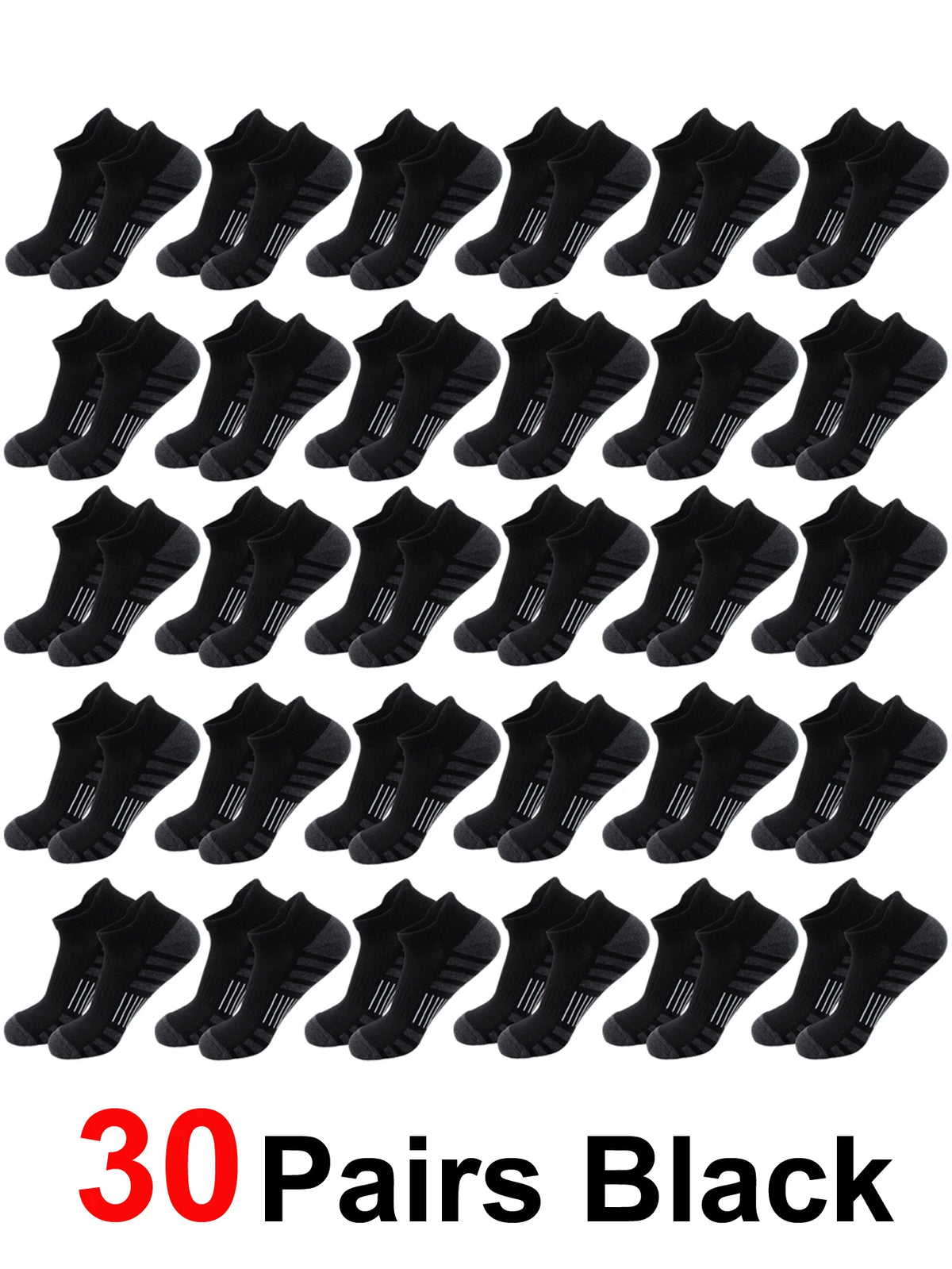 6/24Pairs Ankle Athletic Running Socks Cushioned Breathable Low Cut Sports Tab Socks For Men And Women