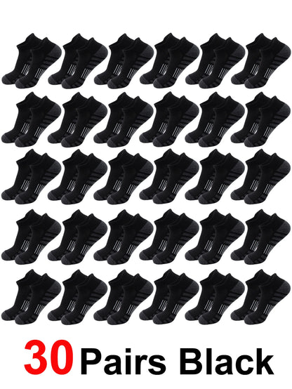 6/24Pairs Ankle Athletic Running Socks Cushioned Breathable Low Cut Sports Tab Socks For Men And Women