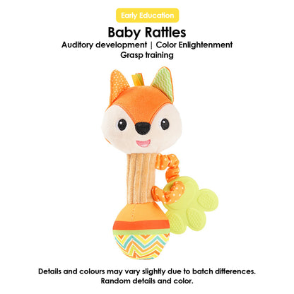 Soft Baby Rattle – Stuffed Animal Sensory & Crinkle Toy