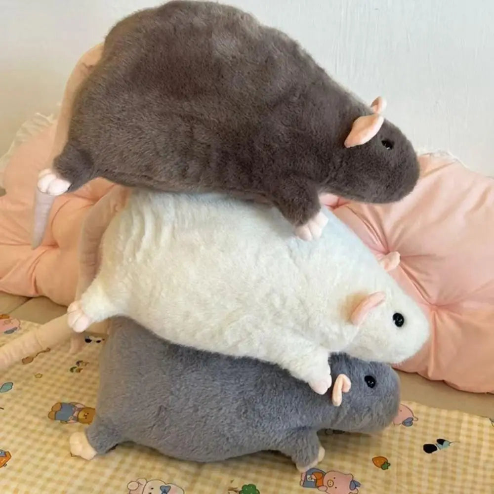 Cute 35/50cm Mouse Doll Cartoon Plush Flower Branch Rat Doll Soft Oversized Animal Figure Kid Gift Birthday Stuffed&Plush Animal
