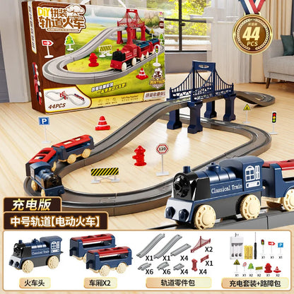 44-Piece Train Track Set – 1:32 Scale Assembly Toy