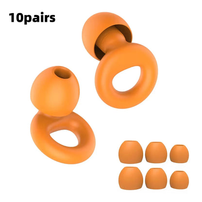 Quiet Ear Plugs for Noise Reduction – Super Soft, Reusable Hearing Protection for Sleep,Swim, Work 8 Ear Tips in XS/S/M/L
