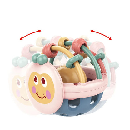 Baby Teething Toy Silicone Sensory Rattle Grasping Ball