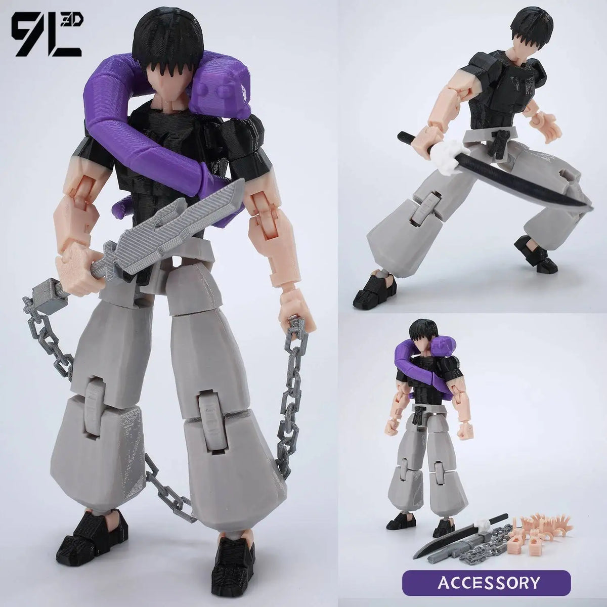 Optimized Product Title: 3D Printed Action Figure, Articulated & Poseable – Ready to Display
