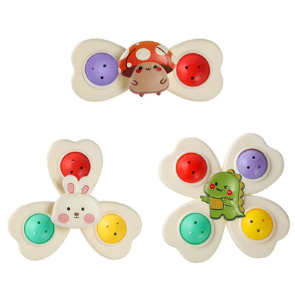 Suction Cup Spinner Toy – Rotating Baby Sensory Play Toy 3PCS