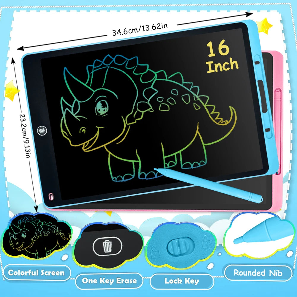 6.5/8.5/10/12/16 Inch LCD Writing Tablet Electronic Drawing Board Doodle Sketchpad Handwriting Pad Toys for Kids Birthday Gifts