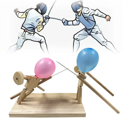 Wooden Battle Game Two-Player Fencing Toy for Kids