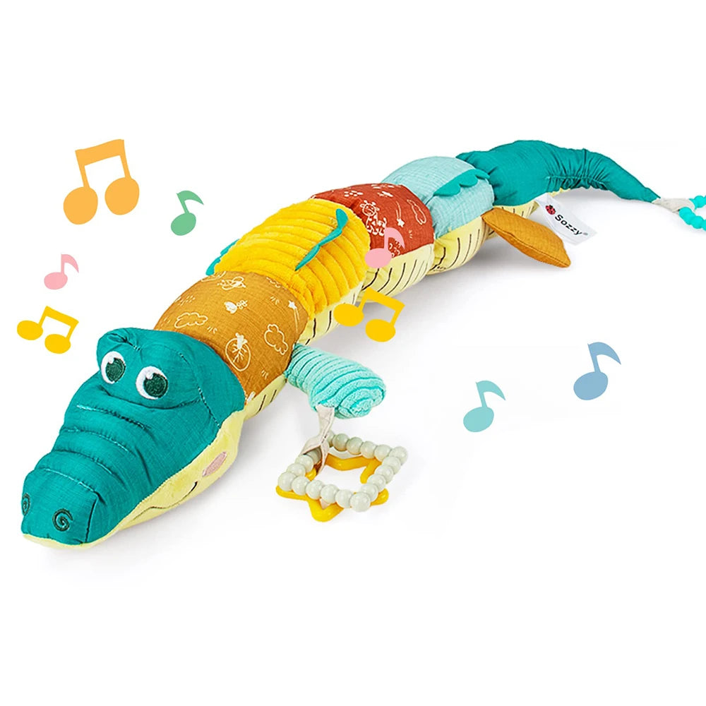 Musical Caterpillar Plush Soft Sensory Rattle Toy for Babies