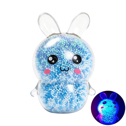 Glowing Light Squid Bunny Stress Ball – Silicone Fidget Toy