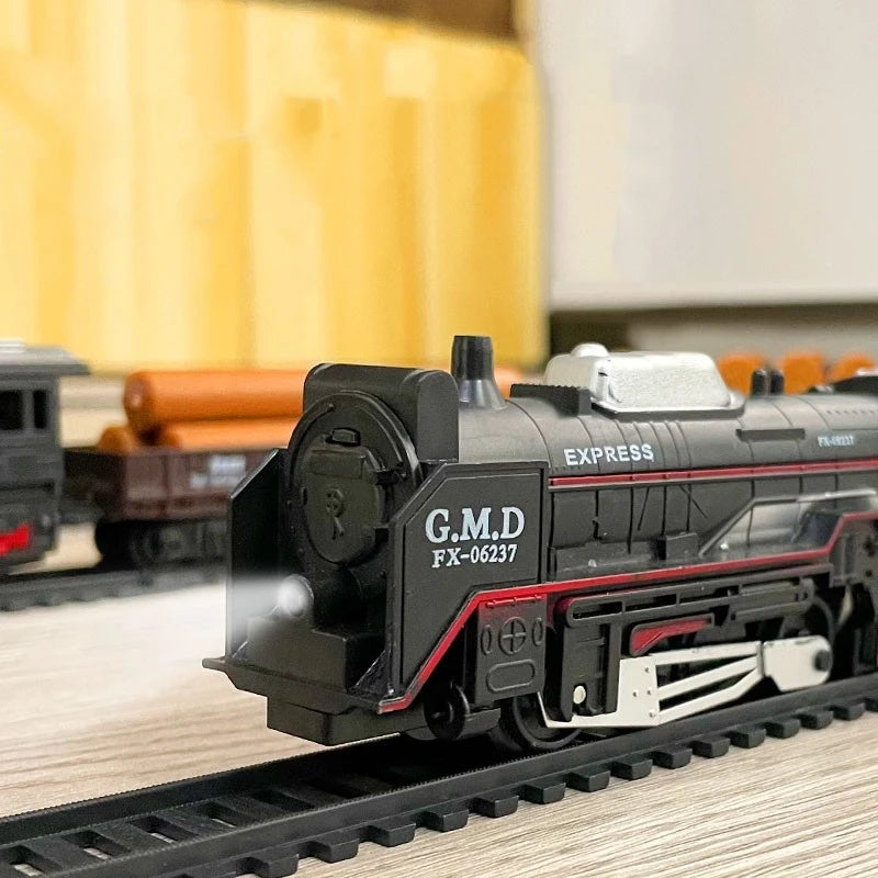 Christmas Train Track Set with Lights – Freight Train Toy