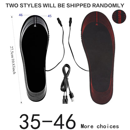 USB Heated Shoe Insoles Feet Warm Sock Pad Mat Electrically Heating Insoles Washable Warm Thermal Insoles Unisex WJ014 Insoles