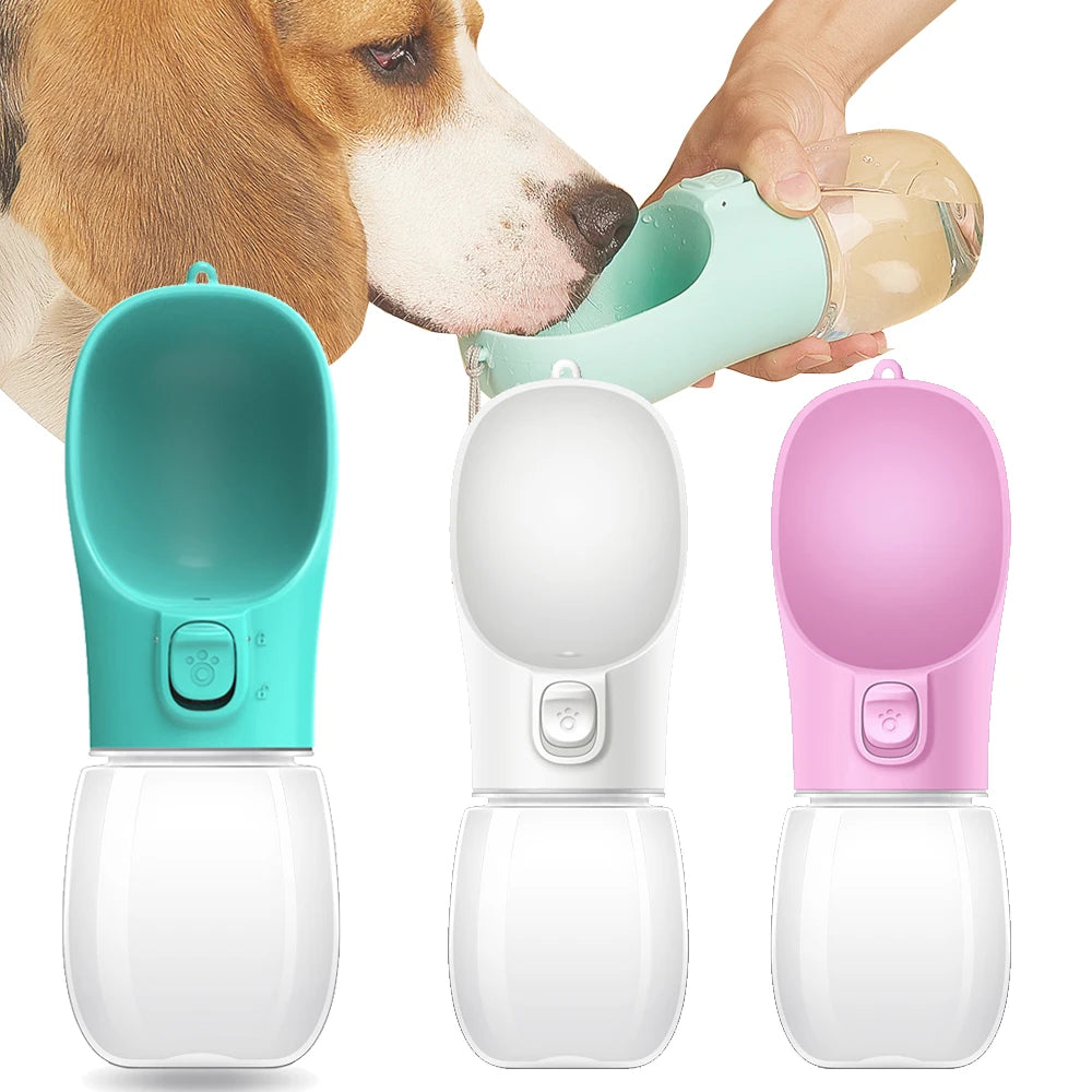 Portable Dog Water Bottle – 300ml/350ml/550ml Travel Dispenser