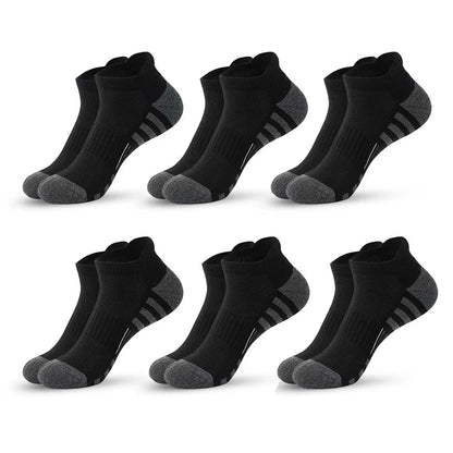 6/24Pairs Ankle Athletic Running Socks Cushioned Breathable Low Cut Sports Tab Socks For Men And Women