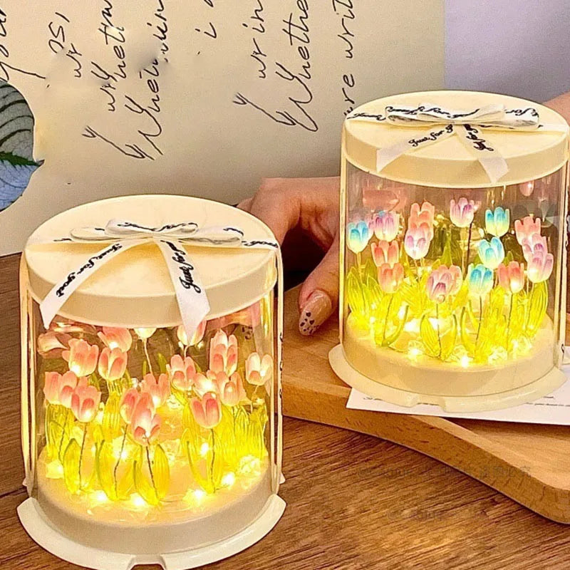 Tulip Night Light – DIY Flower Lamp for Bedroom Decor