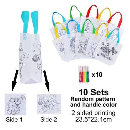 DIY Coloring Bags – Kids Graffiti Art & Craft Kit with Markers