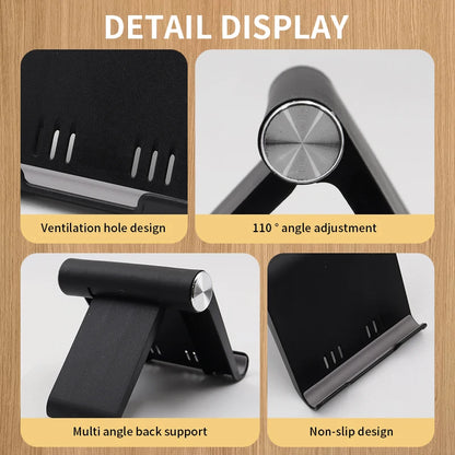 Universal Foldable Desk Phone Holder Mount Stand for Samsung S20 Plus Ultra Note 10 IPhone 17 Mobile Phone Tablet Desktop Holder