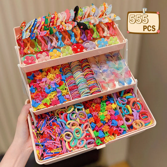 555pcs Girls Hair Accessories Set