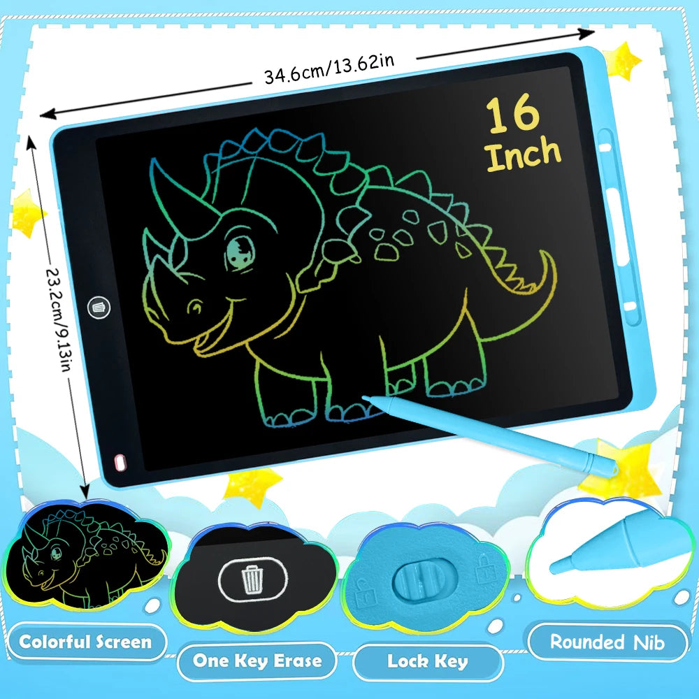 6.5/8.5/10/12/16 Inch LCD Writing Tablet Electronic Drawing Board Doodle Sketchpad Handwriting Pad Toys for Kids Birthday Gifts