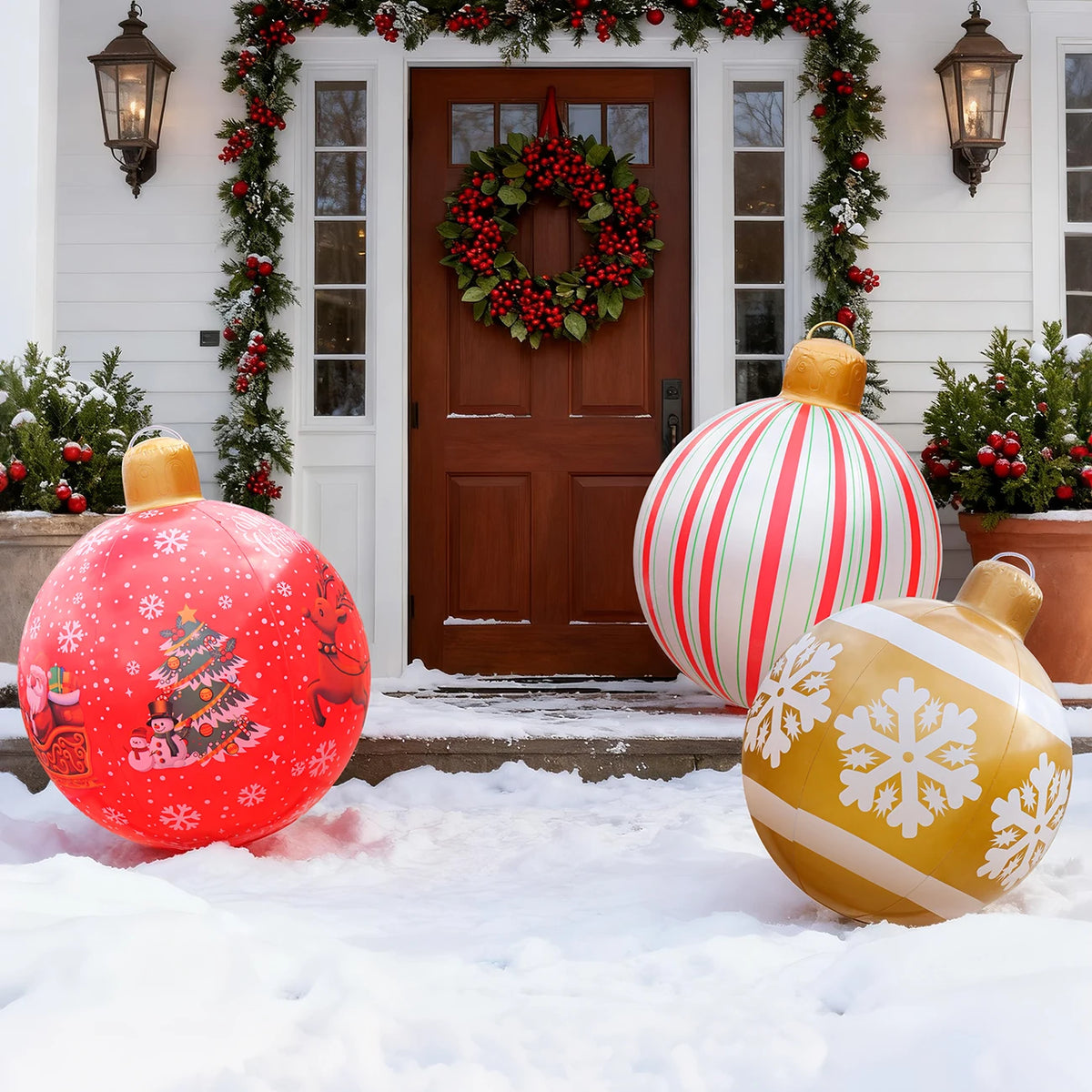 Inflatable Christmas Ornament – Large PVC Holiday Decoration Ball
