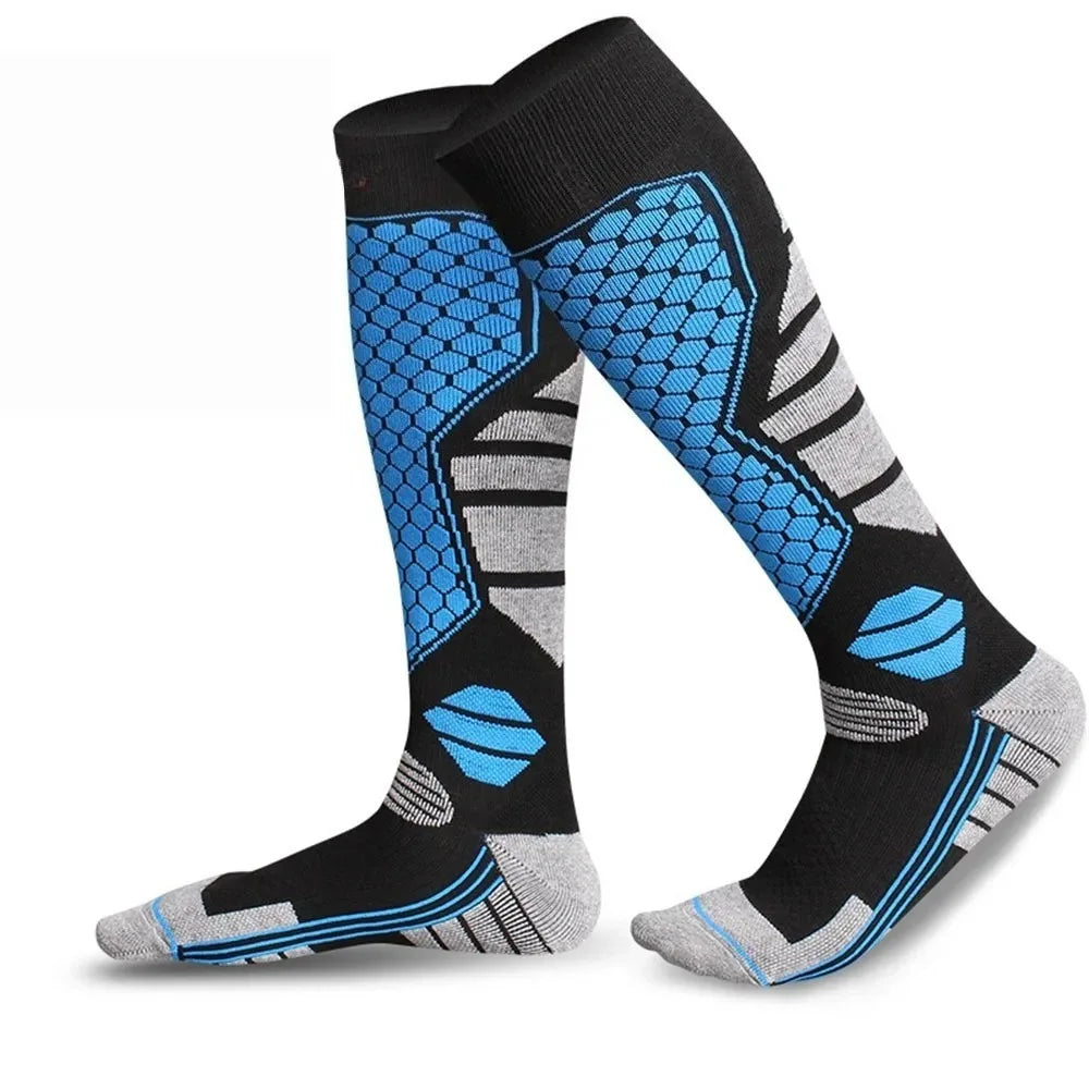 Winter warm ski socks - Anti-slip, thick, breathable, compression type - Specialized for ski boards, for warmth