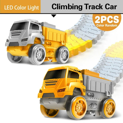 DIY Track Car Toy Electric Engineering Car Set for Kids