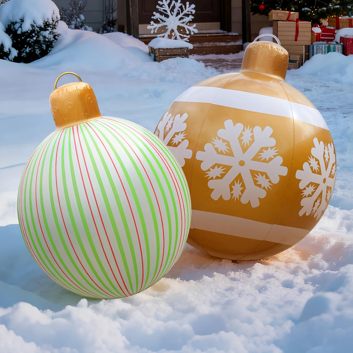 Inflatable Christmas Ornament – Large PVC Holiday Decoration Ball