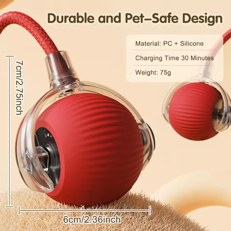 Interactive Dog Ball Toy – Automatic Obstacle Avoidance Pet Ball