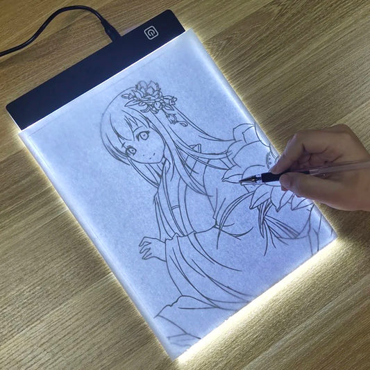 LED Drawing Board for Kids with 3-Level Dimmable Tracing Light