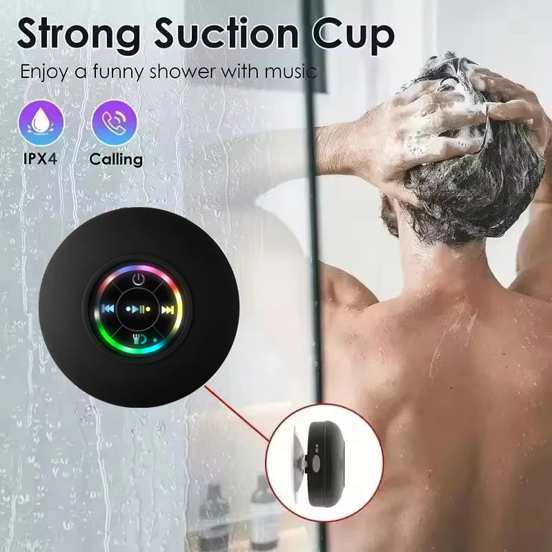 Portable Bluetooth Speaker – Wireless LED Light IPX4 Waterproof Speaker