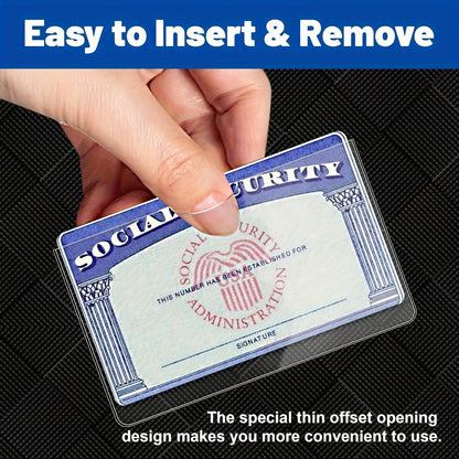 8-Pack PVC Card Protective Sleeves for Credit, Insurance & ID Cards