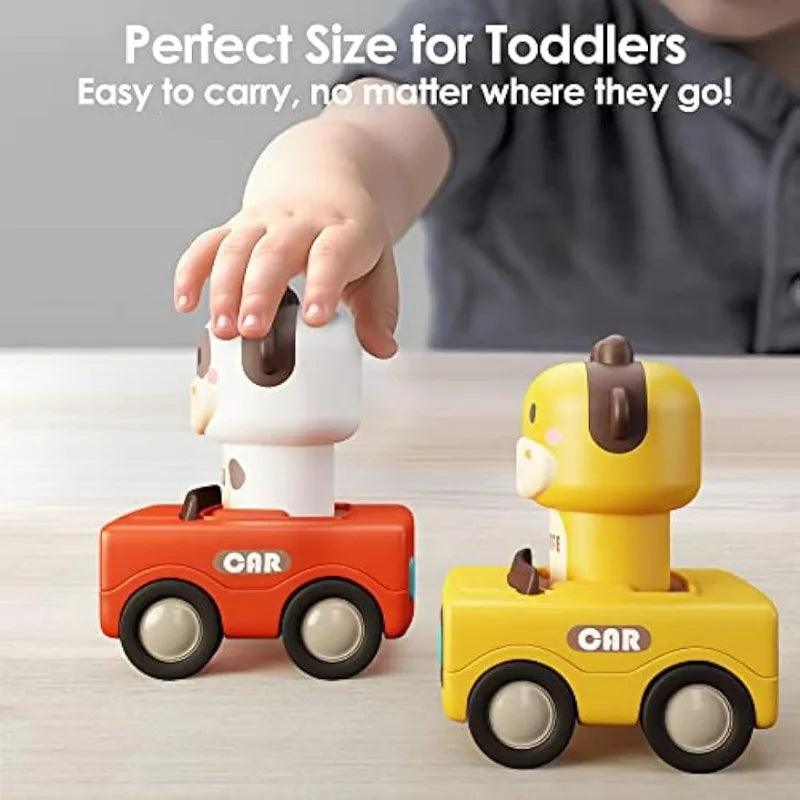 Press and Go Animal Toy Car for Toddlers – Friction Drive