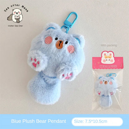 Plush Cat Bag Charm – Cute Cartoon Backpack Pendant