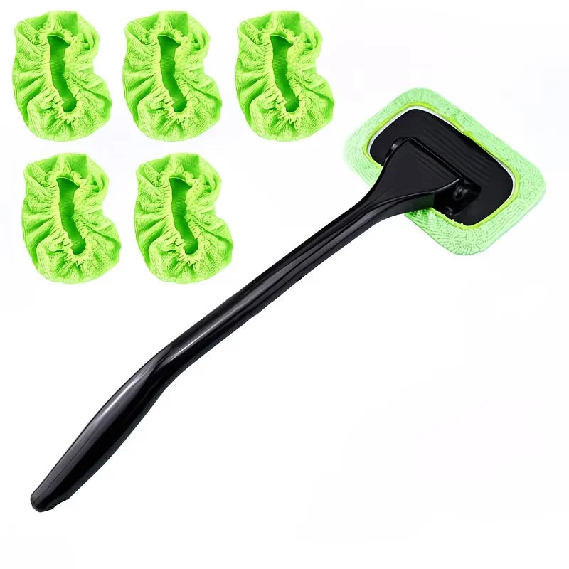 Car Window Cleaner Brush Kit Windshield Cleaning Wash Tool Inside Interior Auto Glass Wiper with Long Handle Car Accessories