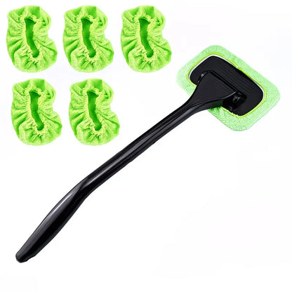 Car Window Cleaner Brush Kit Windshield Cleaning Wash Tool Inside Interior Auto Glass Wiper with Long Handle Car Accessories
