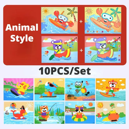 EVA Foam Sticker Puzzle Set with 3D Animal Crafts for Kids