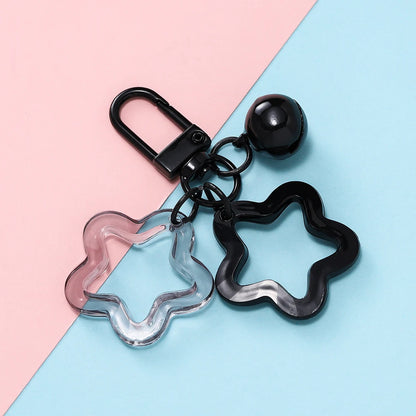 Star Keychain with Bell & Colorful Acrylic Beads